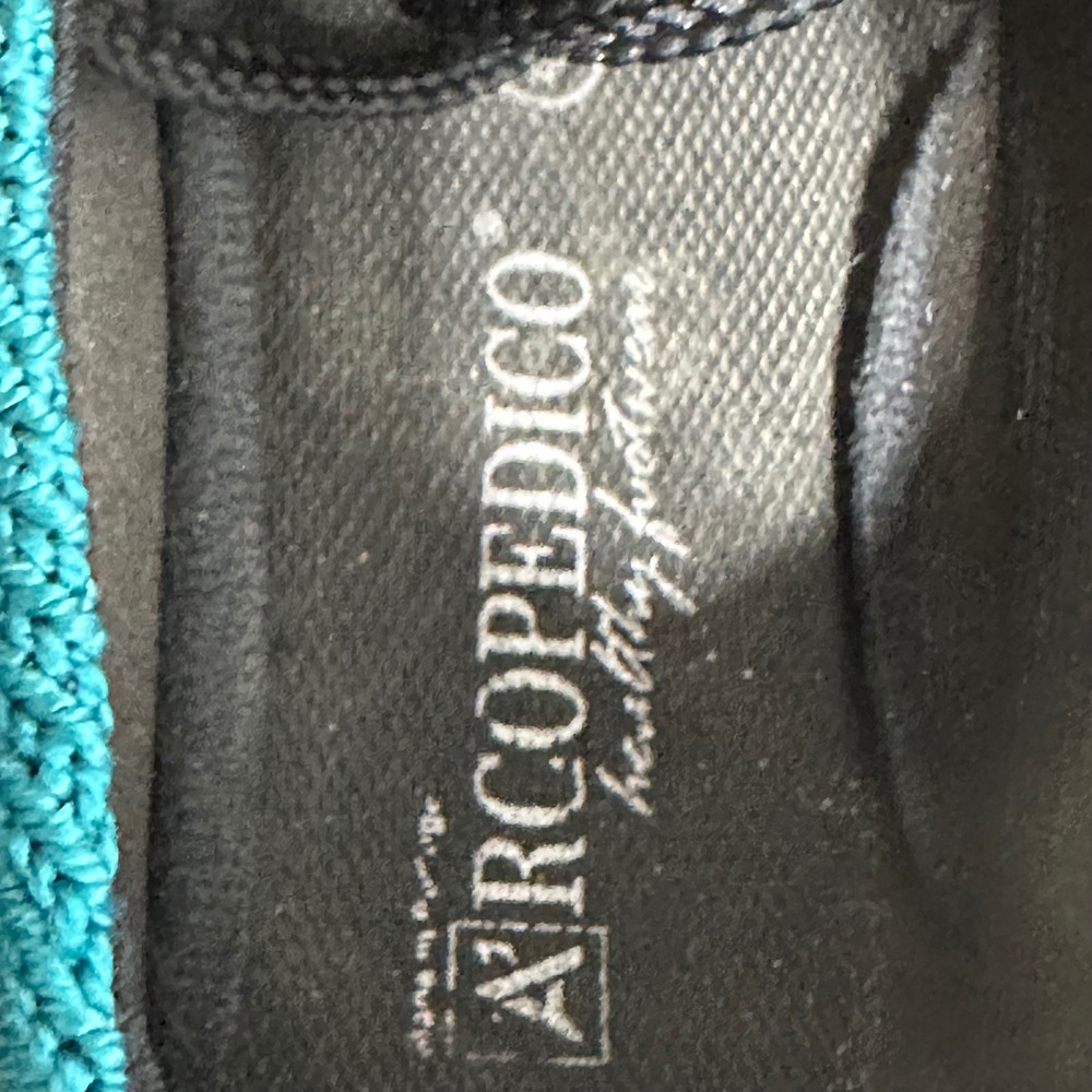 Arcopedico Knit Comfort Shoes Teal Blue Lace Up Walking Women's‎ 9 Lightweight - Picture 7 of 9